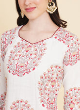 Picnic Salwar Suit in White Colour